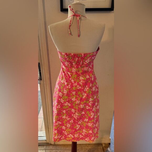 RARE/VTG Lilly Pulitzer “Happy Hippo" Print Halter Dress - Picture 4 of 8
